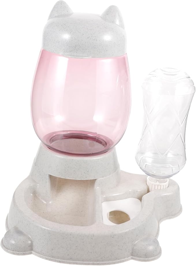 Pet Feeder Cat Feeder and Water Dispenser Kitten Food Container Easy to Fill