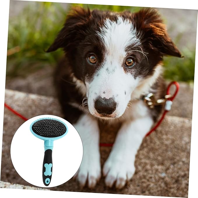 1Pc Pet Cleaning Brush Deshedding Tool for Cats Grooming Comb for Long Haired Pets Easily Removes Loose Fur Tangles