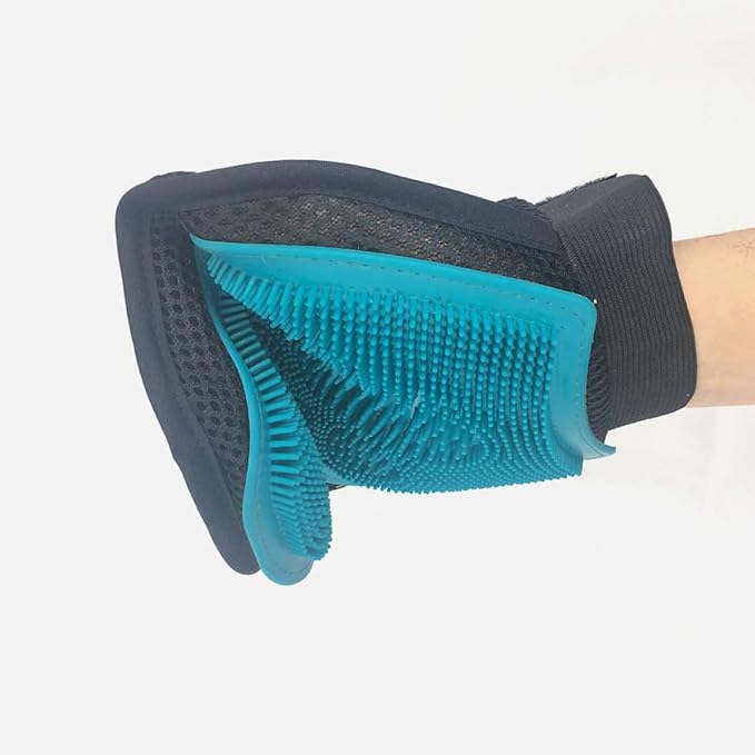 Yardwe Pet Grooming Glove Brush Double-Sided Cleaning Massage Glove for Cats Dogs Safe Hair Removal Bathing Tool Comfortable Essential
