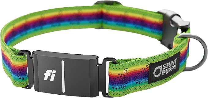 Stunt Puppy Dog Collar, Fi Series 3 and 3+ Ready, Ribbon Skirt, X-Large - Compatible with Fi GPS Device (Not Included)