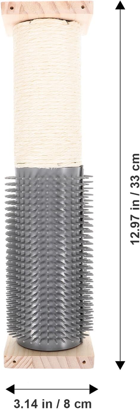 Cat Scratching Post Vertical Sisal Sturdy Floor Scratcher Itch Relief for Indoor Cats and Kittens Reusable Climbing Perch Pet