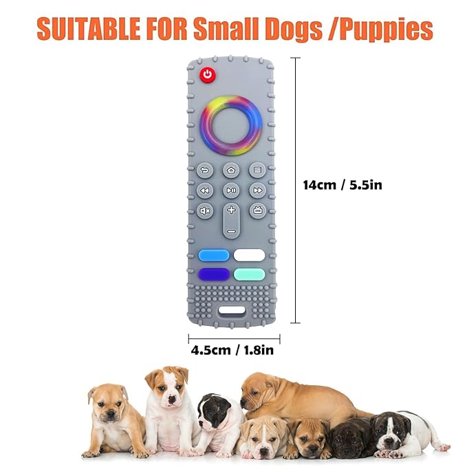 Puppy Toys for Teething, Remote Control Teether for Small Dogs,Puppy Teething Toy for Boredom & Stimulation,BPA-Free