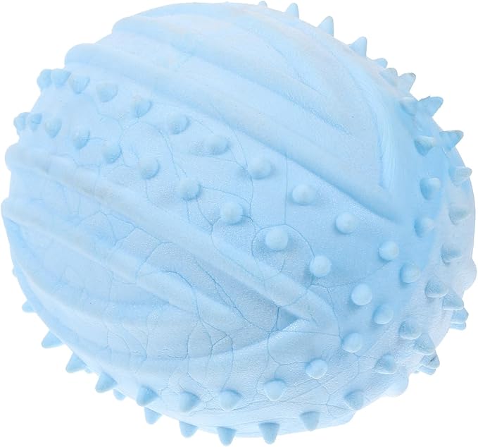 Amosfun Small Dog Squeaky Rubber Ball Chew Interactive Blue Ball for Puppies Pet Supplies