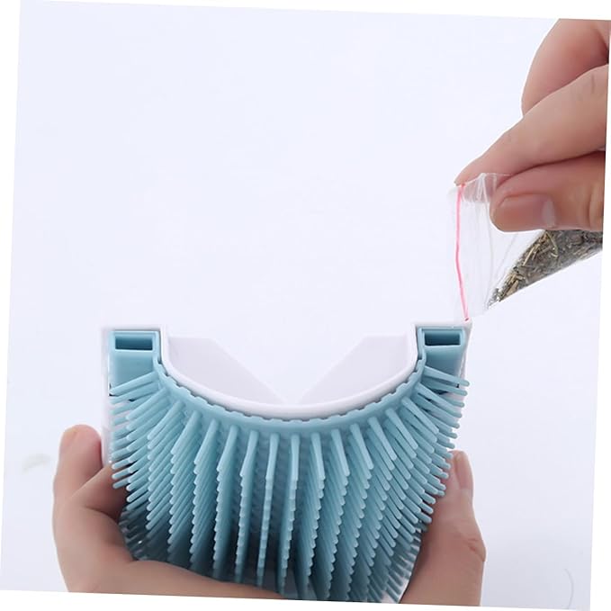 Milisten Cat Rubbing Brush Cat Self Grooming Brush Supplies Massage Self Pet Products Blue