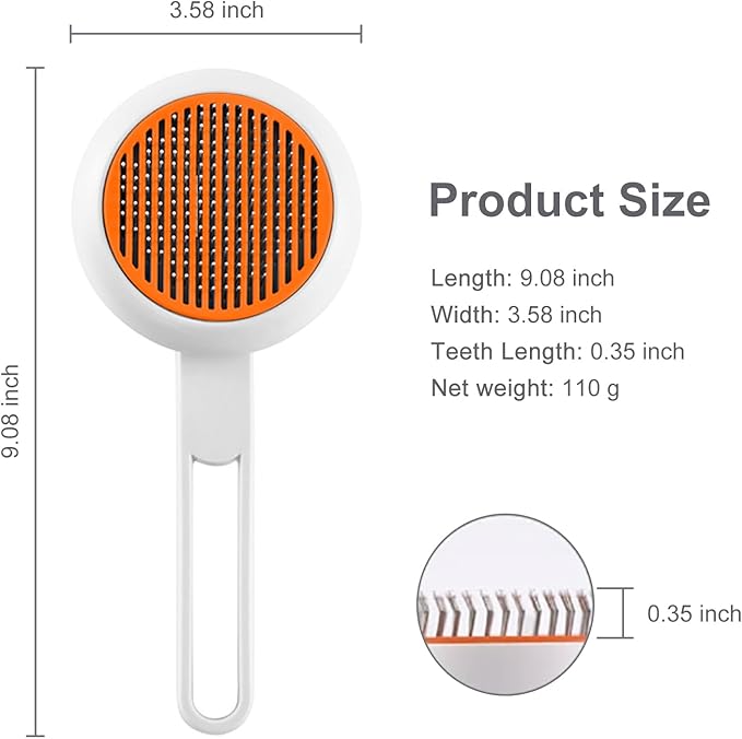 Cat Brush with Release Button, Pet Grooming Brushes for Shedding, Suitable for Long and Short Haired Cats and Dogs, Easy to Remove Removes Loose Undercoat