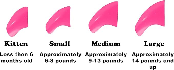 Soft Nail Caps 60 Packs for Cats - Hot Pink Small