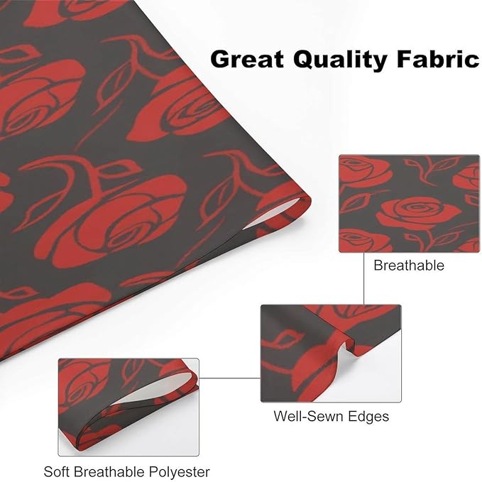 Dog Bandana Spring Pet Scarf Adjustable Triangle Red Rose Flowers Printing Dog Bib Washable Polyester Puppy Bandana for Small Medium Large Dogs Cat Birthday Party Supplies