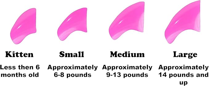 Soft Nail Caps 60 Packs for Cats - Lipstick Pink Small