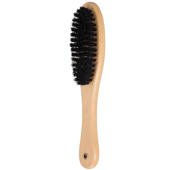 IMIKEYA Cat Hair Remover Brush with Wood Handle and Black Boar Bristles Shoe Scrubbing Brush for Indoor Cats for Pet Grooming and Household Use