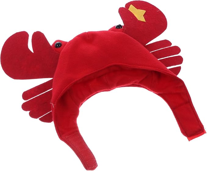 SOLUSTRE Dog Cosplay Hat Crab Shaped Pet Costume Headwear Decorative Headband for Dogs and Puppies Party Playing Supplies