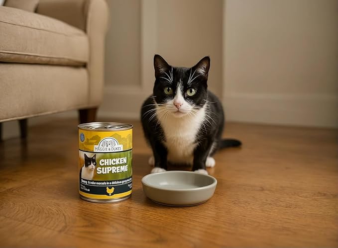 CountryMax Maggie and Duke’s Canned Cat Food – 14 oz – High-Protein, Grain-Free Wet Food for Adult Cats & Kittens (Case of 12 Cans, Chicken)