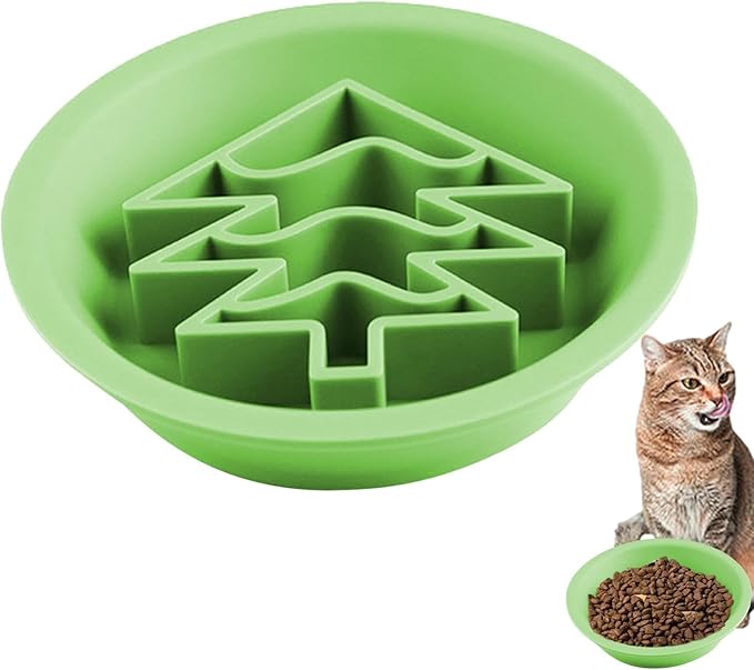 Slow Feeder Dog Bowl, Dog Feeder | Cute Christmas Theme Silicone Slow Feeder Dog Bowl | Pet Feeding Supplies, Dishes for Dogs