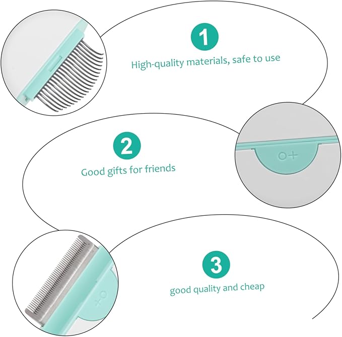 BESPORTBLE Cat Hair Removal Comb with Massage Function Lightweight Pet Grooming Brush for Shedding and Tangle Removal Suitable for Long and Haired Cats