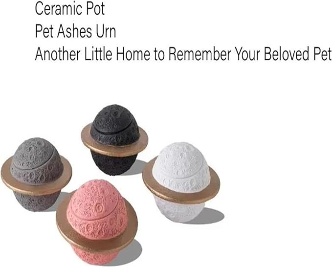 Moisture-Proof pet urn Seal Cement Planet urn Cup cat and Dog Memorial Service Cremation urn Funeral Supplies,C