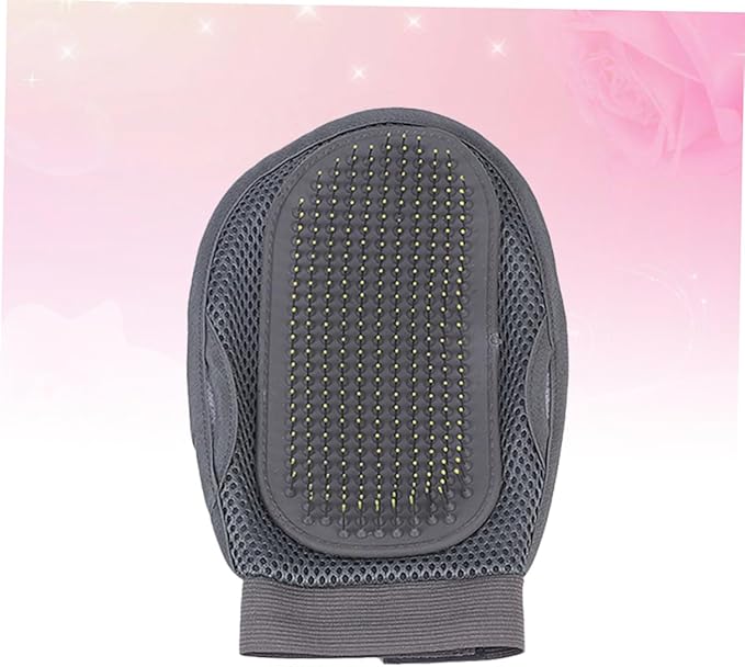 BESPORTBLE Pet Massaging Deshedding Glove Dematting Comb for Dogs Dog Grooming Glove Grey