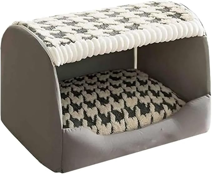 Pet Cat Dog Bed Sofa Mats Coussin Chien Animals Accessories Dogs Basket Supplies Compatible with Large Medium Small Pet House Products(Gray,L)