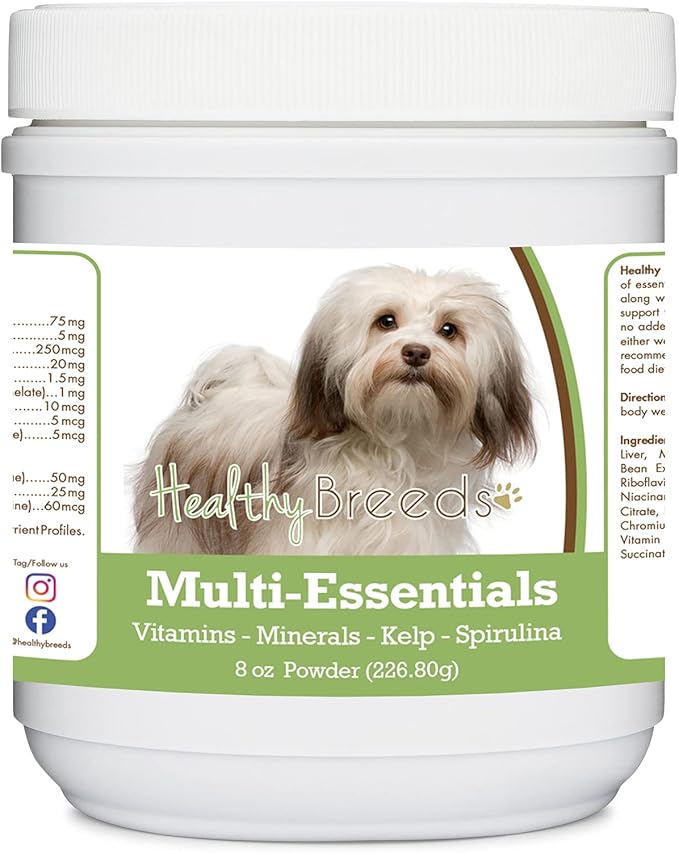 Healthy Breeds Havanese Multi-Essentials Powder for Dogs - an Ideal Supplement of Vitamins, Minerals & Antioxidants for Your Dog - 8 oz