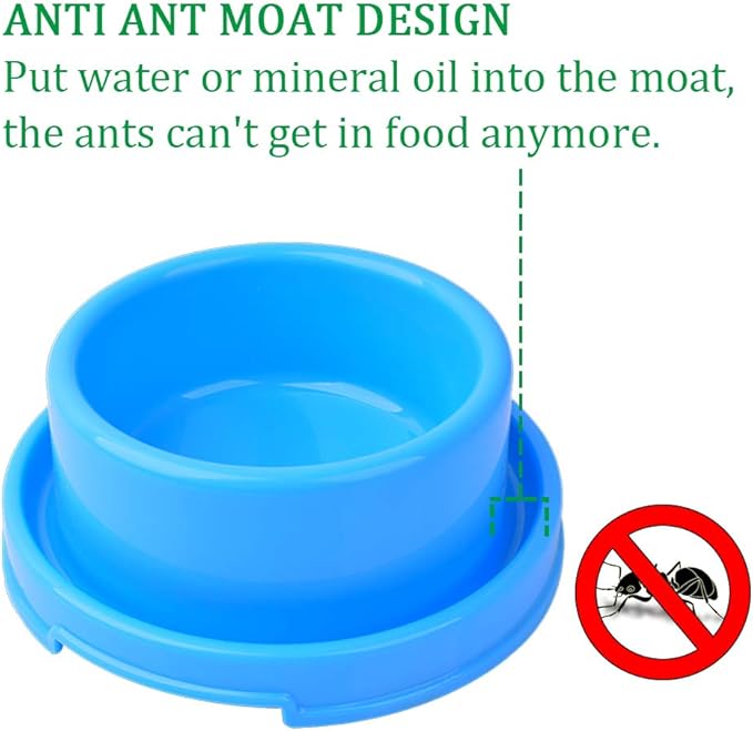 Dog Bowl Set Pet Food and Water Feeder Non-Skid Outdoor Cat Bowls Feeding Dish for Puppy Small Medium Dogs