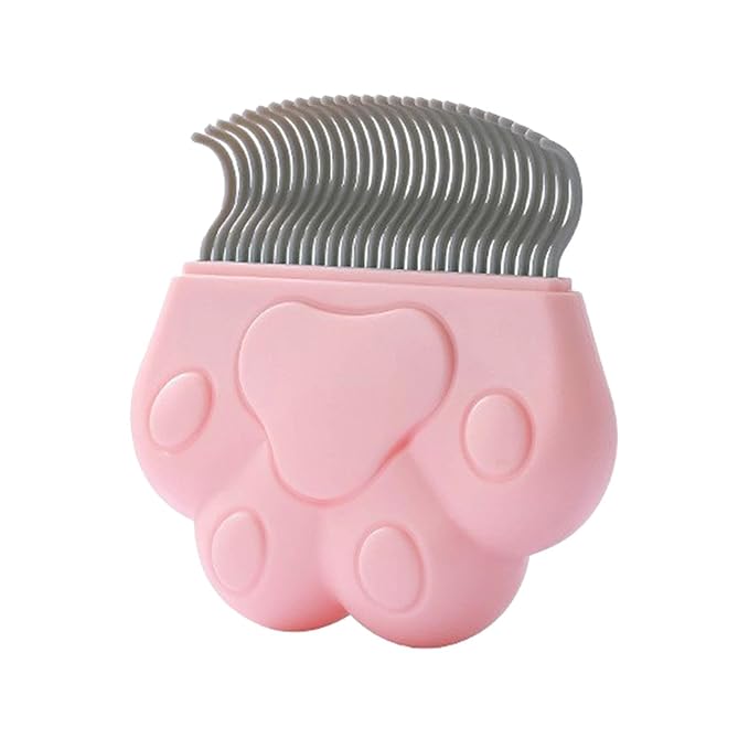 Generic 2x Cat Brush Cat Grooming Brush, Lightweight Cats Dogs Pet Massage Brush, Pet Hair Cleaner Brush for Long Haired Cats, Pink