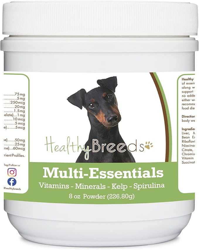 Healthy Breeds Manchester Terrier Multi-Essentials Powder for Dogs - an Ideal Supplement of Vitamins, Minerals & Antioxidants for Your Dog - 8 oz