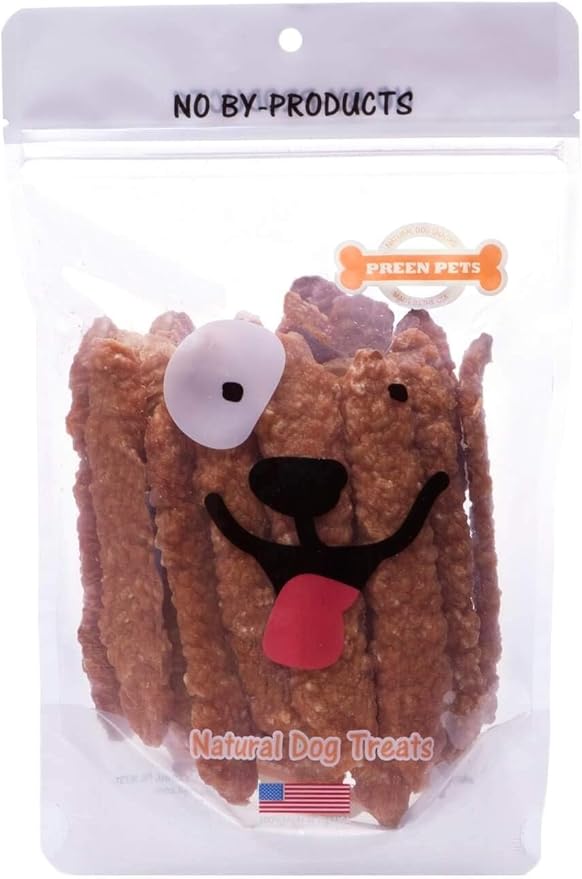 Preen Pets Chicken Breast Strips *Soft* Dog Treats – 100% USA Chicken Breast (8 OZ)