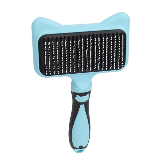 Cat Brush for Shedding, Cat Brushes for Indoor Cats, Cat Brush for Long or Short Haired Cats, Cat Grooming Brush Cat Comb for Pet Massage Removes Loose Hair and (Blue)
