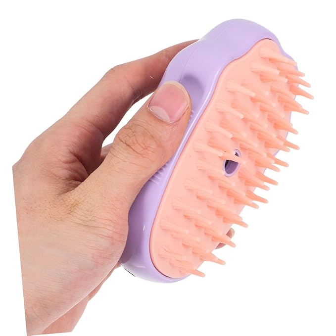 SUPVOX 2pcs Pet Hair Steaming Brush Multi-function Cat Dog Bathing Tool Portable Massage Brush for Gentle Grooming and Spa