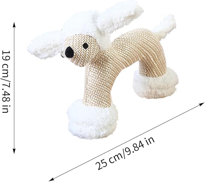 Stuffed Dog Toys - Plush Squeaker, 1 Piece Textile Creature for Canine Engagement, Soft Fabric Doll with Internal Sounder, Pet Supply, Interactive Plaything for Pups, Felines and Animals