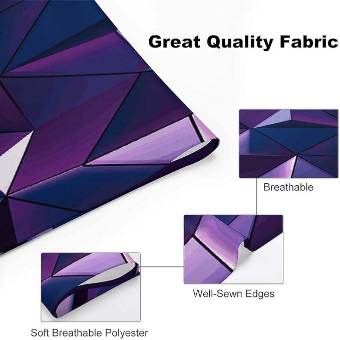Dog Bandana Spring Pet Scarf Adjustable Triangle Purple Geometric Printing Dog Bib Washable Polyester Puppy Bandana for Small Medium Large Dogs Cat Birthday Party Supplies