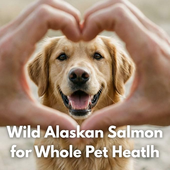 Salmon Sprinkles, Dog and Cat Food Topper, Sockeye Salmon, Freeze-Dried, Omega-3 Rich, Single Ingredient, Grain-Free, Made in USA