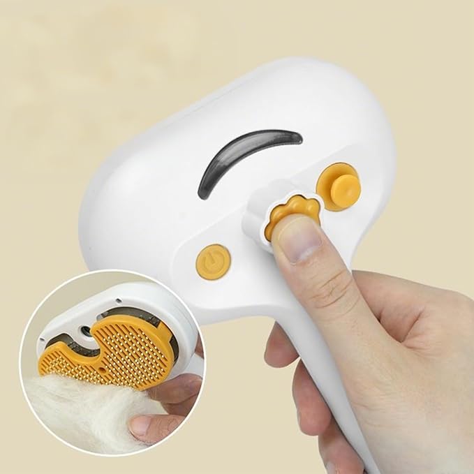 Pet Steam Brush for Cat,Self-Cleaning Cat Grooming Shedding Comb - Kitten Steam Comb,for Indoor Bath Shower Home Travel Pet Puppy Kitten