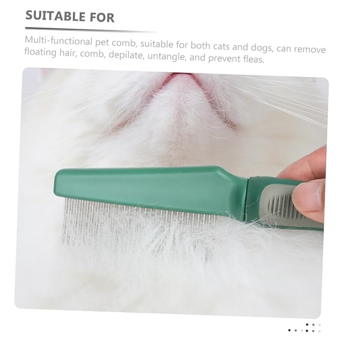 Multi-functional Pet Comb for Cats and Dogs Portable Grooming Tool with Dense Needle Design for Knot Removal Comfortable Grip and Stylish Look for Floating Hair and Prevention