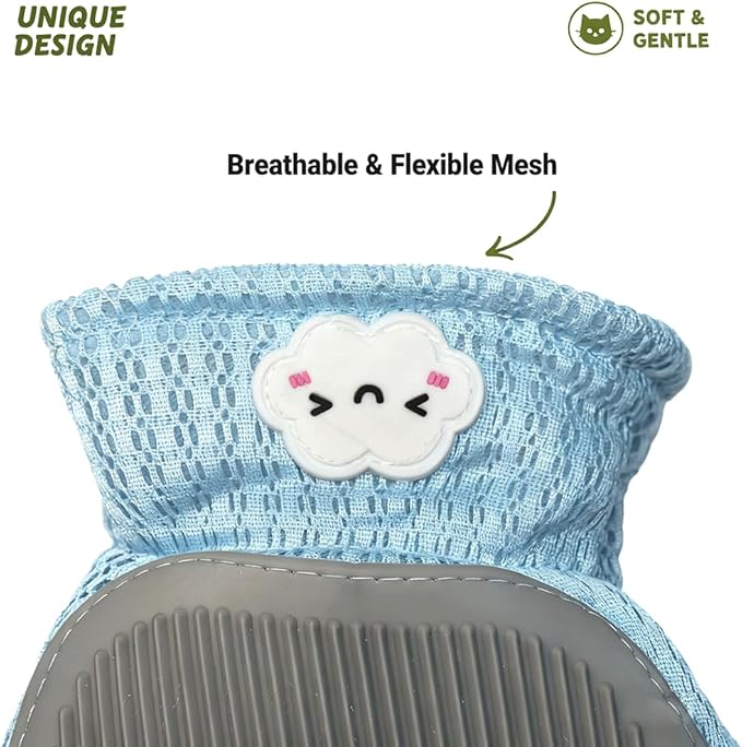 Gentle Pet Hair Removal Glove - Efficient Cat & Dog Mitt Brush for Shedding - Grooming and Deshedding Tool for Long or Short Fur Pets - Perfect for Bathing & Massage (one Piece)