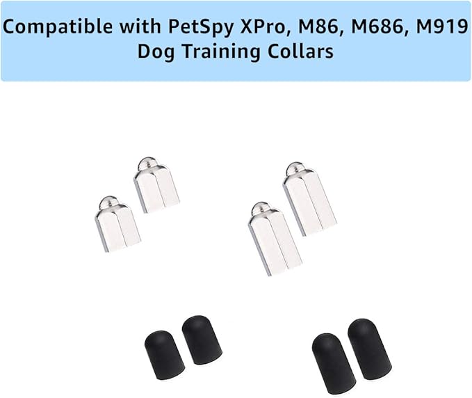 PetSpy M86-2 Dog Training Shock Collar for 2 Dogs, 1100 Yards, Medium to Large Dogs, with Vibration, Electric Shock and Beep, Waterproof, Remote Trainer (Silver)