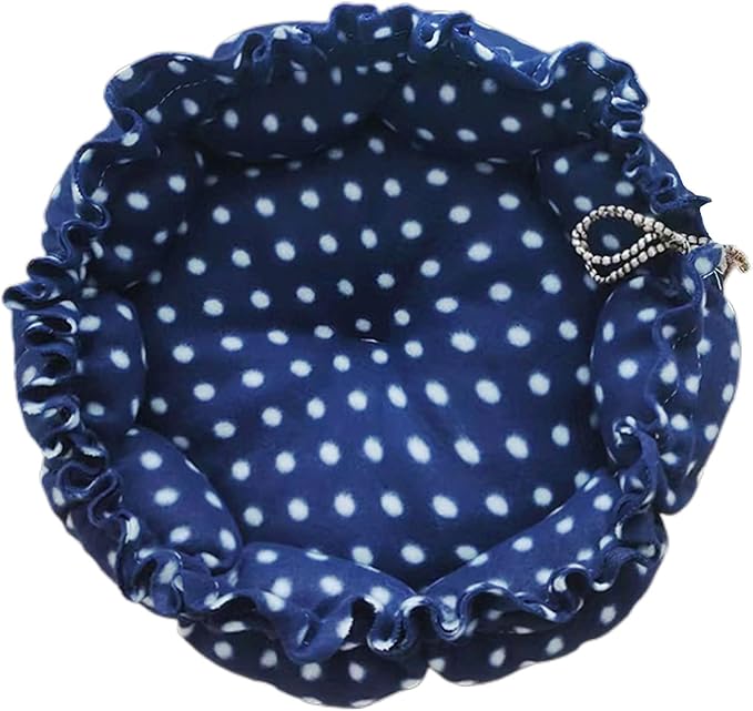 Round Bed Sleeping Dog Winter House Drawstring Design Pet Mat for Kitten Puppy Sleeping Supplies Sofa Plush Sofa on