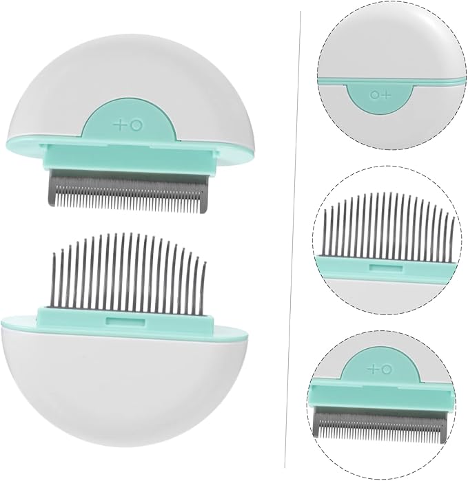 Pet Grooming Brush Mint Hair Comb with Massage Function Lightweight Non Slip Handle for Removing Loose Hair Tangles and Dander Gentle Grooming Tool for Long and Haired Cats