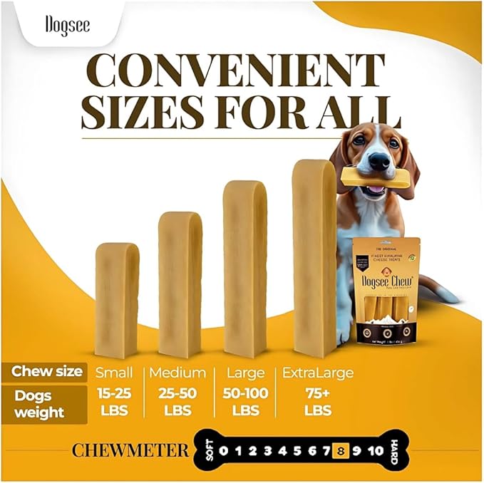 Dogsee Original Yak Cheese Himalayan Dog Chews 1lb (Small- 13 Bars) | 100% All Natural | Dog Treats Small Breed | Dog Chews Long Lasting for Aggressive Chewers | High Protein | Dental Sticks