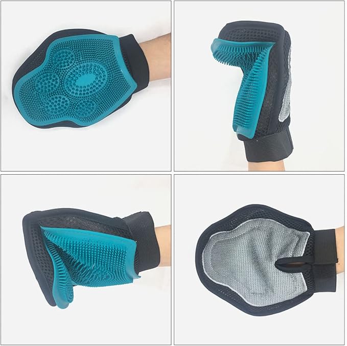 Yardwe Pet Grooming Glove Brush Double-Sided Cleaning Massage Glove for Cats Dogs Safe Hair Removal Bathing Tool Comfortable Essential