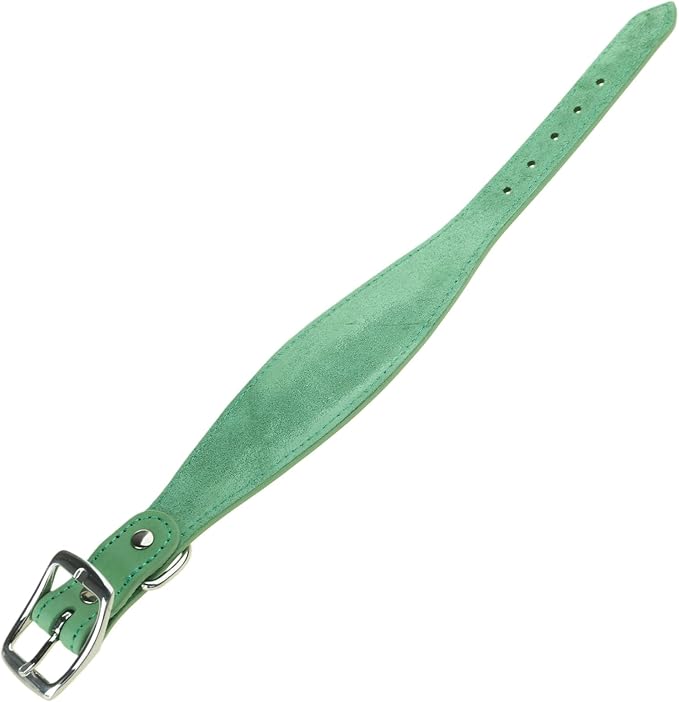 Soft Leathers Dogs Collar, Adjustable Collars, Wide Padded, Leathers Puppy Collars for Outdoor Walking Sighthounds Puppy Pet Supply