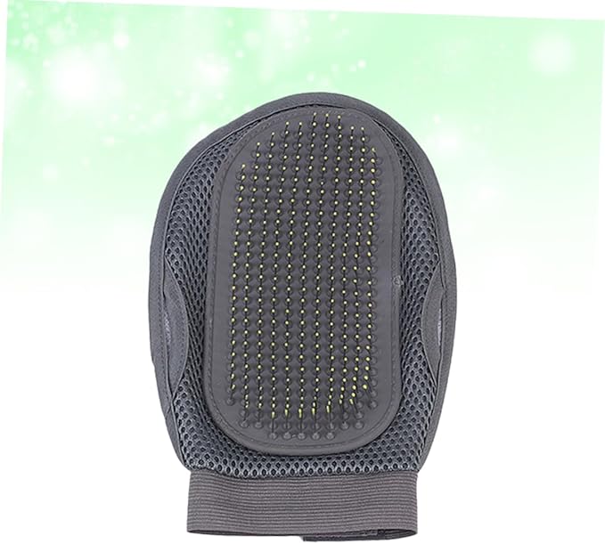 BESPORTBLE Pet Massaging Deshedding Glove Dematting Comb for Dogs Dog Grooming Glove Grey