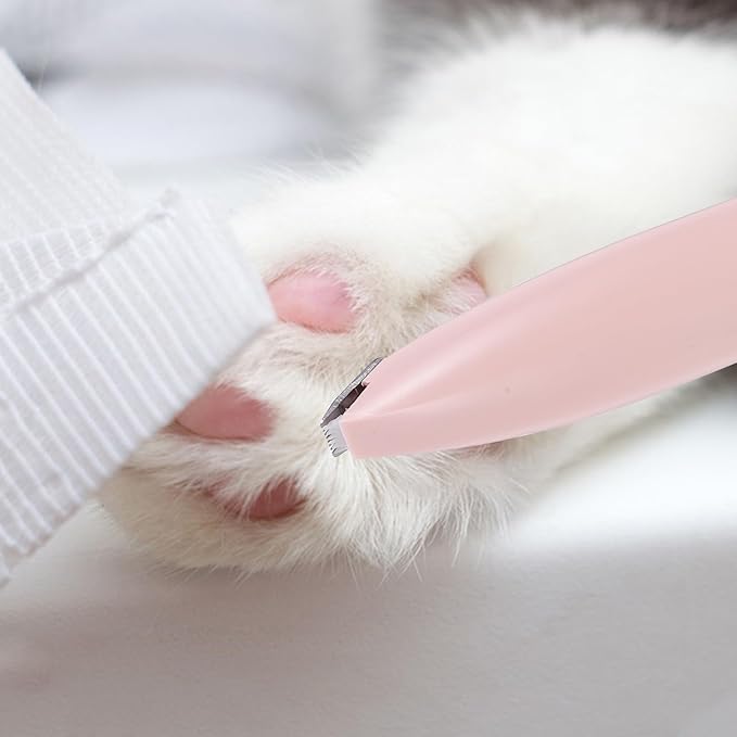 Dog Paw Trimmer Cat Claw Trimmer Low Noise Pet Hair Clippers for Small Dogs and Cats Grooming Supplies Peach Pink