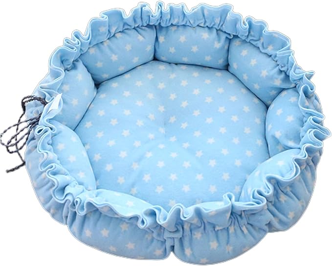 Round Bed Sleeping Dog Winter House Drawstring Design Pet Mat for Kitten Puppy Sleeping Supplies Sofa Plush Sofa on