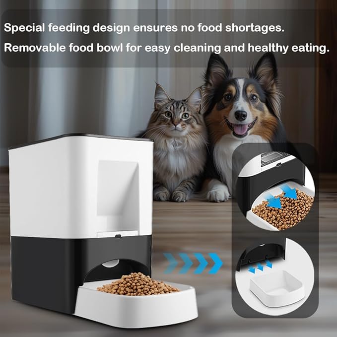 Large Automatic Dog Feeder, 14L Extra Large Breed Auto Dog Feeder Timed Programmable Pet Food Dispenser, Portion Control Voice Recording Suitable for Large and Medium-Sized Dogs
