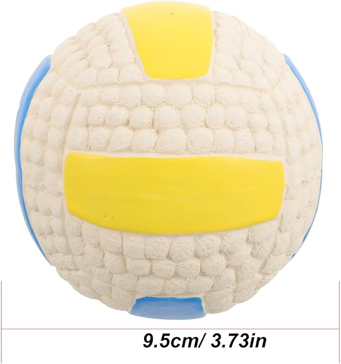 LALAFINA Dog Chew Ball 9.5cm Rubber Squeaky Molar Ball Interactive Play for Small Dogs Puppies Pet Supplies