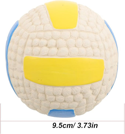 LALAFINA Dog Chew Ball 9.5cm Rubber Squeaky Molar Ball Interactive Play for Small Dogs Puppies Pet Supplies