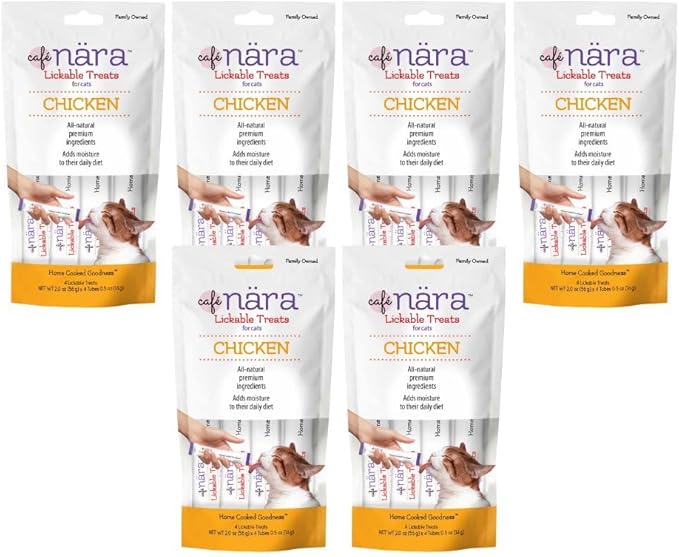 Café Nara Chicken Flavored Lickable Treats for Cats - Pack of 6