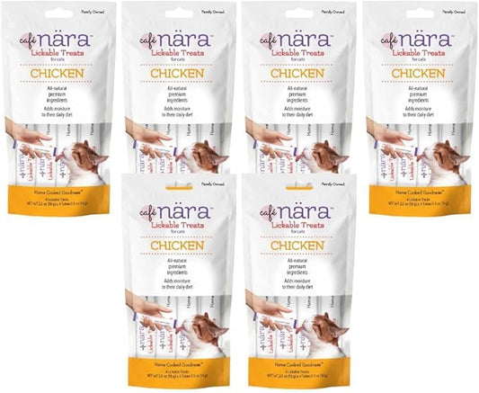 Café Nara Chicken Flavored Lickable Treats for Cats - Pack of 6