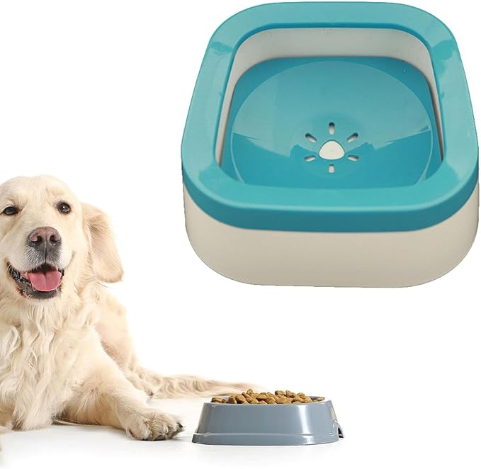 Dog Water Bowl Dispenser Water Feeder for Dogs Feeder Cat Dog Supplies Cat Bowls Water Dispenser for Pet Messy Drinkers Kitten, Blue