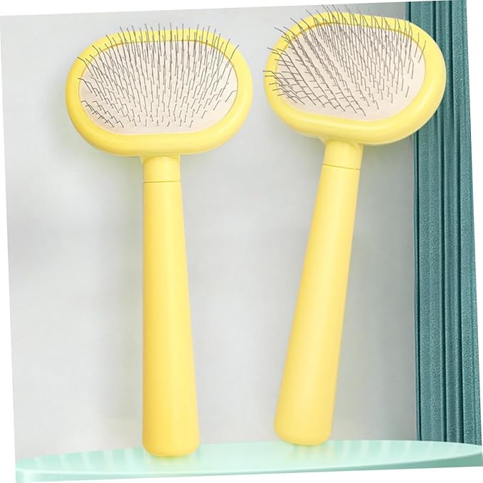 BESPORTBLE Long-handled Cat Grooming Comb for Dogs and Cats Ergonomic Pet Hair Cleaning Tool for Types Lightweight and Portable Pet Hair Remover