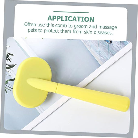 BESPORTBLE Long-handled Cat Grooming Comb for Dogs and Cats Ergonomic Pet Hair Cleaning Tool for Types Lightweight and Portable Pet Hair Remover
